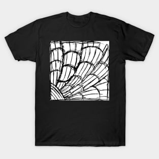 Abstract Art Shells And Planks Design T-Shirt